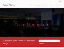 Tablet Screenshot of pastormanny.com